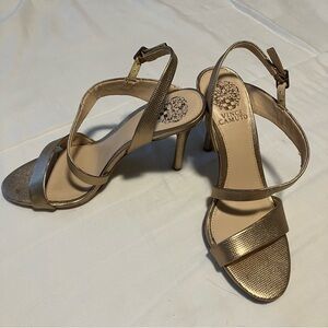 Vince Camuto Gold Metallic Heels with Slingback